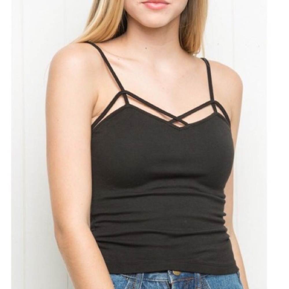brandy melville black suzanne tank top